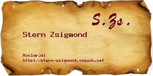 Stern Zsigmond névjegykártya